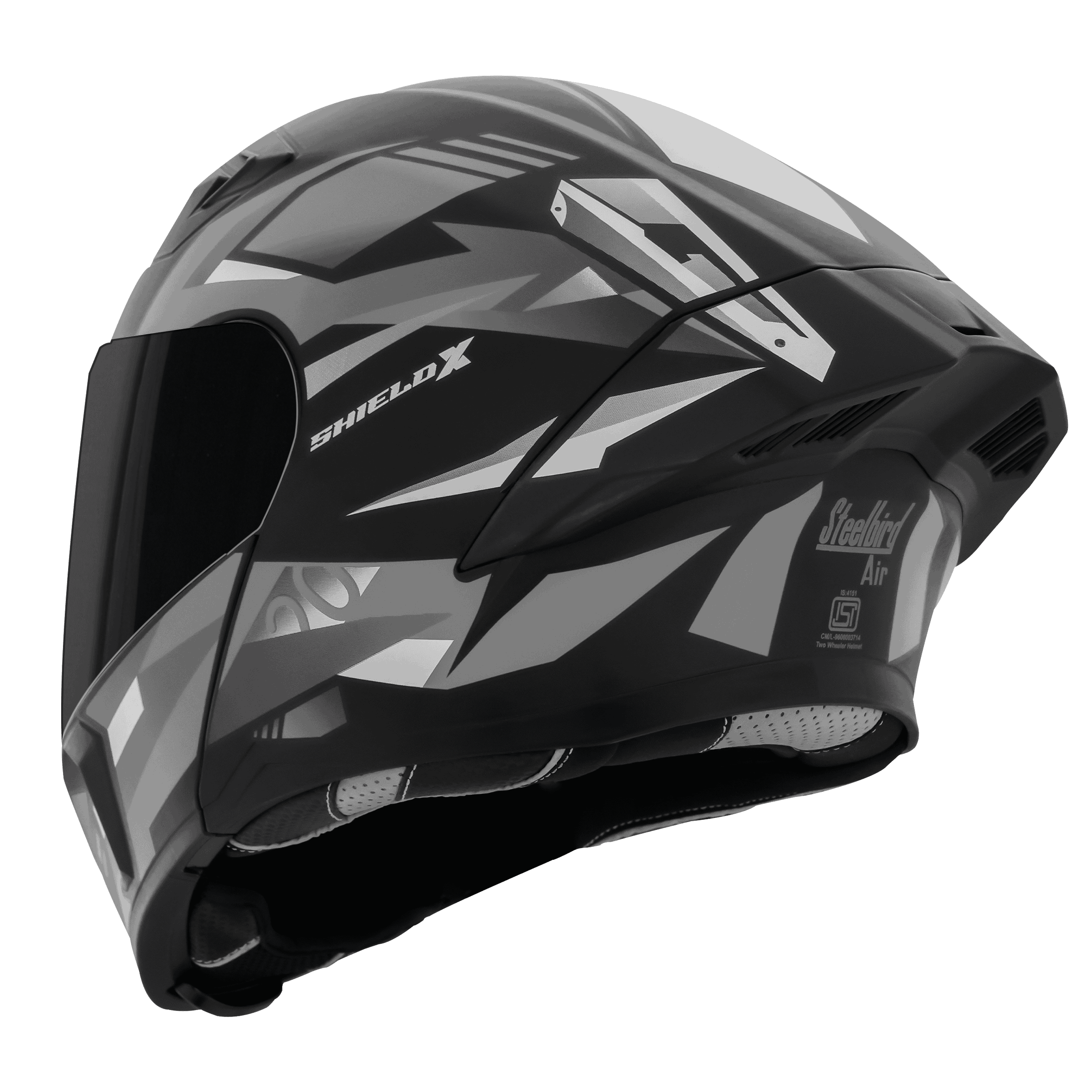 SBA-20 SHIELD X GLOSSY BLACK WITH GREY